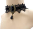 ETERNITY J. Retro Handmade Craft Lace Royal Court Vampire Choker Gothic Necklace Bracelet Black Pendant Chain...