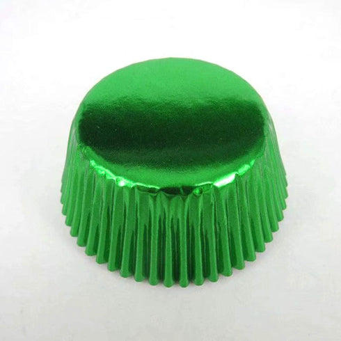 Green Foil Metallic Paper Muffin Cupcake Liners case Baking Cups 100 pcs,Standard Size 2x1.25inch...