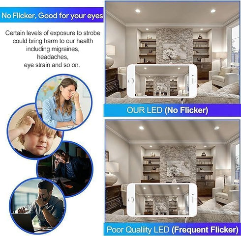 Energetic 2 Pack 75W BR30 LED Recessed Light Bulb, Dimmable, 900 Lumens, Daylight 5000K, E26 Base, Indoor LED Flood Light Bulb for 5/6 Inches Cans...