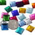 Flat Back Square Acrylic Rhinestones 15mm Plastic Gems Costume Jewels Embelishments for Jewelry Making - 30 Pieces (Gold Topaz H107)...