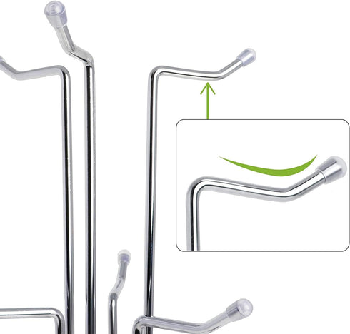 HULISEN Coffee Mug Holder for Countetop, Cup Tree for Counter Large Mugs with 6 Hooks, Metal Cup Holder Stand, Standing Rack Display for Coffee Ba...