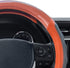 Motor Trend SW-812 Orange Ultra Sport Pebbled Leather Steering Wheel Cover with Carbon Fiber Detail-Universal Fit for Standard Sizes 14.5 to 15.5 ...