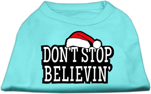 Mirage Pet Products 20-Inch Don't Stop Believin' Screenprint Shirts for Pets, 3X-Large, Black...