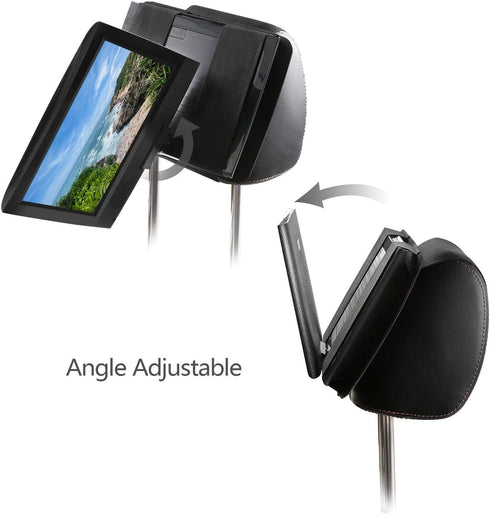DVD Player Headrest Mount Holder Portable DVD Player Mount Car Back seat Headrest Holder for Swivel & Flip Portable DVD Player 7 inch to 12 inch -...