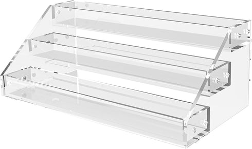 12" Acrylic Riser, Acrylic Shelves - 3-Tier Clear Perfume Organizer,Sturdy and Stable Acrylic Organizer for Display Decorative,Skincare Organizers...