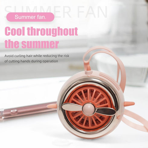 Portable Neck Fan, Mini Handheld Fan Personl Fan Neck with 3 Wind Speed Adjustable, USB Rechargeable Fan Cooling Necklace Fan for Kids Girls Boys ...