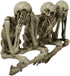 Ebros Gift Whimsical Gothic See No Evil Hear No Evil Speak No Evil Skeletons Shelf Sitter Figurines 3.75" Tall Ossuary Macabre Decor Accent...