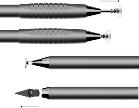 2 in 1 Stylus Pens for iPad,Universal Touch Screens High Sensitive & Precision Capacitive Disc Tip Pen Stylus for Samsung/Galaxy/Kindle/Tablet/Com...