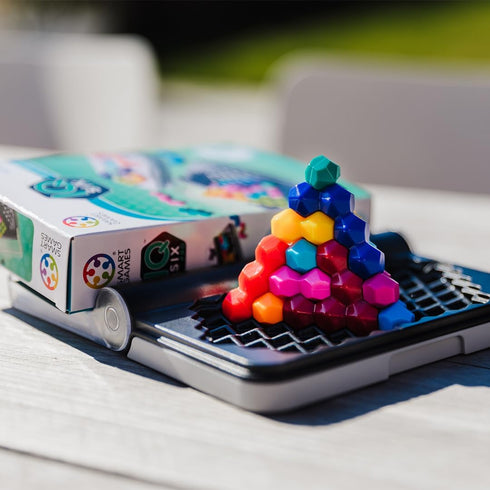 SmartGames IQ Six Pro Travel Game for Kids and Adults, a Skill-Building Brain Game - Brain Teaser for Ages 8 & Up, 120 Challenges in Travel-Friend...