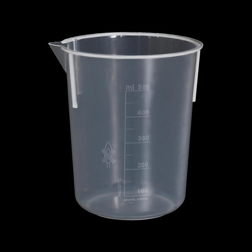 4pcs of Stackable Plastic Beakers, Vol.500ml, PP Material, with Molded Graduation, LVB004...