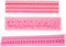 3-Pack Silicone Cake Border Mold Pearl Fonfant Mould Chain Rope Bead Lace Border Mold for Sugar Craft Cupcake Toppers Wedding Party Cake Decor...