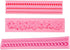 3-Pack Silicone Cake Border Mold Pearl Fonfant Mould Chain Rope Bead Lace Border Mold for Sugar Craft Cupcake Toppers Wedding Party Cake Decor...