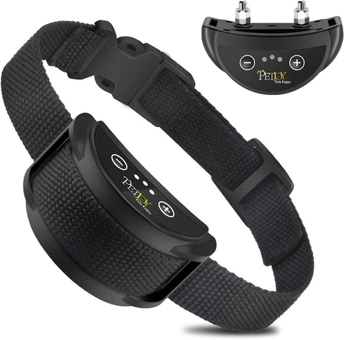 PetJoy Dog Bark Collar, Barking Training Collar Waterproof & Rechargeable, Automatic Shock Control Prong Collar with Beep & Shock for Small Medium...