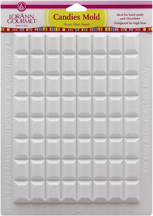 LorAnn Hard Candy Making Mold Gems Set - Includes Rectangle, Hexagon and Disc Molds...