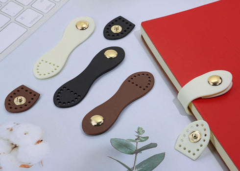 Tupalizy 6 Sets Snap Buttons Bag Strap Sew On Snaps Buckles Fasteners Closure Tabs for Sewing Bags Purse Wallets Handbags Leather Crafting Journal...