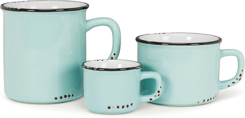 Abbott Collection Enamel Look Stoneware Cappuccino Cup, Green...