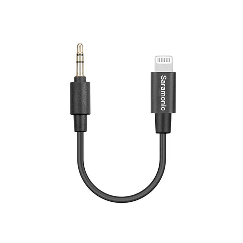 Saramonic 3.5mm Male TRS to Apple MFi Certified Male Lightning Microphone Adapter Cable (7.8in) for iPhone iOS Devices...