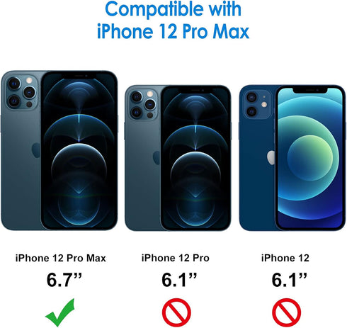 JETech Privacy Screen Protector for iPhone 12 Pro Max 6.7-Inch with Camera Lens Protector, Anti Spy Tempered Glass Film, 2-Pack Each......