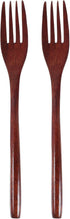 EXCEART 2 Pcs Wooden Forks Japanese Wood Dinner Forks Fruit Salad Forks Handmade Kitchen Utensil for Cooking Stirring Eating...