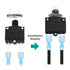 Create idea 10Pcs 5 Sizes Thermal Circuit Breaker with Quick Connect Terminals and Button Caps Assortment Kit Push Button Manual Reset for Switch ...