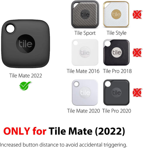 Silicone Case for Tile Mate 2022 with Keychains, 2 Pack Anti-scratch Protective Cover with Carabiner (Yellow/Fluorescent Green)...