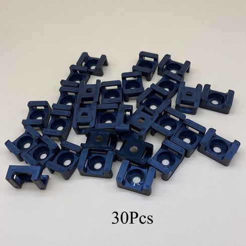 30Pcs Black 9mm Cable Tie Mount Base Saddle Type Wire Holder...