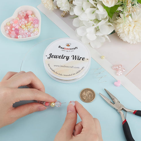 Beebeecraft 98.43 Feet Silver Jewelry Wire 22 Gauge 0.6mm 925 Sterling Silver Plated Copper Wire Dead Soft Round Beading Wire for Jewelry Making S...