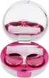 Honbay Fashion Marble Contact Lens Case Portable Contact Lens Box Kit with Mirror (Round) (Rose Red)...
