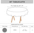 uxcell Round Tablecloth Flower Embroidered Round Table Cover for Holiday Party Wedding, Theme Party Table Decors, Dresser Cover Tablecloth 48" Dia...