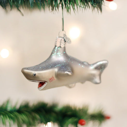 Old World Christmas Shark Glass Blown Ornament for Christmas Tree...