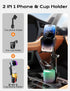 2-in-1 Cup Holder Phone Holder for Your Car Bottle Friendly Cup Cell Phone Holder Mount for Car Height Adjustable Sturdy Fit 4-7 inches Phones...
