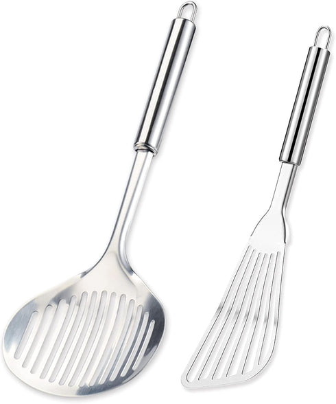 Tenta Kitchen Flexible Fish Turner Spatula, for Fish/egg/meat/dumpling Frying (Turner Set Of 2)...