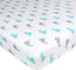 TL Care 100% Natural Breathable Cotton Jersey Knit Fitted Bassinet Sheet, Aqua Whale, 15" x 33", Soft Breathable, for Boys and Girls...