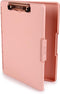 Dexas Slimcase 2 Storage Clipboard with Side Opening, Blush Pink with Rose Gold Clip, Office Supplies Clipboards to Carry and Store, A4 Holder, Co...
