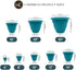 The HC Companies 6 Inch Caribbean Planter - Lightweight Indoor Outdoor Plastic Plant Pot for Herbs and Flowers, Dusty Teal...
