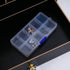 Plastic Jewelry Organizer Box Clear Storage Bead Case for Little Crafts/Arts 2 Pack Container with 10 Grids, Small...
