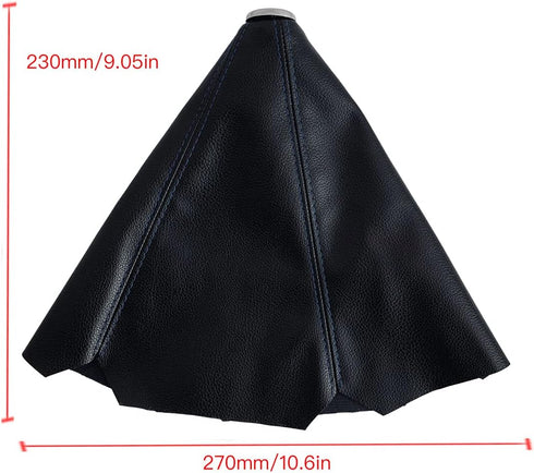 Universal Shift Boot Cover, Shift Boot Shift Knob Dust Cover, Shifter Boot PU Leathe Gear Shift Cover Suitable for Manual/Auto(Blue Thread Sewing)...