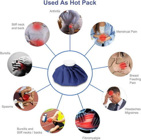 Ice Pack for Injuries, Hot & Cold Therapy, Teeth Pain Pack, Headaches Bag, Menstrual Water Backs Fast Release Reusable 9 in Bag...