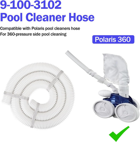 Pool Cleaner Hose 9-100-3102 6-Ft Replacement Polaris 360 Hose Pool Cleaner Pressure-side Cleaner 1-1/2" Diameter...