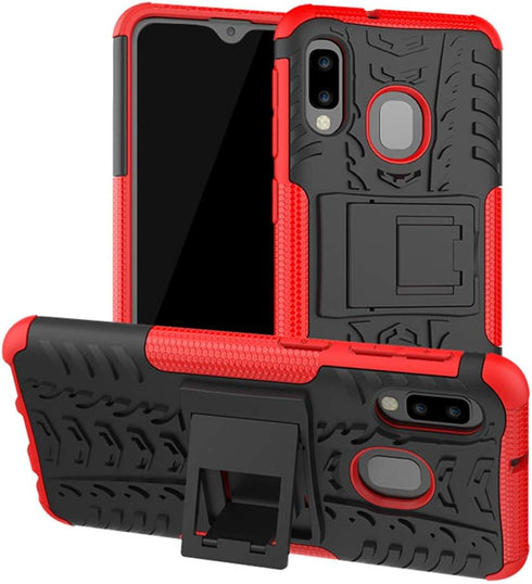 Yiakeng Samsung Galaxy A10E Case, Samsung A10E Case, Shockproof Slim Protective with Kickstand Hard Phone Cover for Samsung Galaxy A10E (Red)...