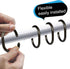 Qulable 24 pcs Shower Curtain Rings Plastic Shower Curtain Hooks C-Shaped Rings Hook Hanger Bath Drape Loop Clip Glide Bathroom Shower Window Rod ...