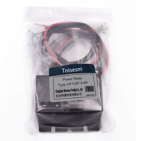 Tnisesm 2PCS Power Relay SPST(1 NO) DC12V Coil, 30A SPST 120 VAC with Flange Mounting and 8 Quick Connect Terminals Wires Mini Relay HF105F-4-DC12...