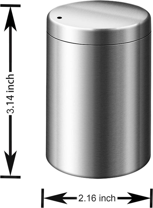 Stainless Steel Metal Toothpick Holder Dispenser Thickening Tooth Picks Lot Container with 500 Pieces Bamboo Round Toothpicks for Teeth and Appeti...