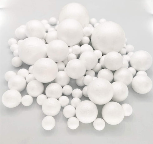 129 Pack Craft Foam Balls, 7 Sizes Including 1-4 Inches, White Polystyrene Smooth Round Balls, Foam Balls for Arts and Crafts, DIY Craft for Home,...