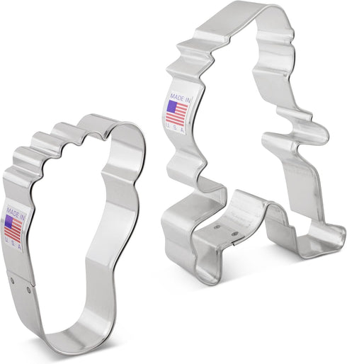 Bigfoot Sasquatch Cookie Cutters 2-Pc. Set Made in USA by Ann Clark, Bigfoot, Foot...