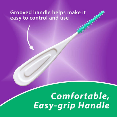 BrightWorks Mint Dental Picks, with Extra Soft Rubber Bristles and Flexible Tip, Clean Gently and Effectively Between Teeth, Travel Case Included,...