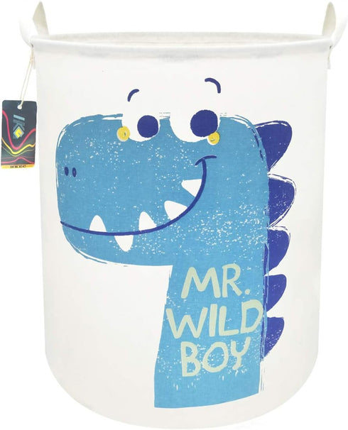 19.7" Dinosaur Laundry Basket,Kids Toys Storage Bin for Bedroom,Waterproof Baby Clothes Hamper with Handles,Collapsible Nursery Hamper,Gift Basket...