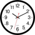Foxtop Black Wall Clock Silent Non-Ticking 12 Inch Quartz Battery Operated Round Analog Wall Clock for Classroom School Office Living Room Bedroom...