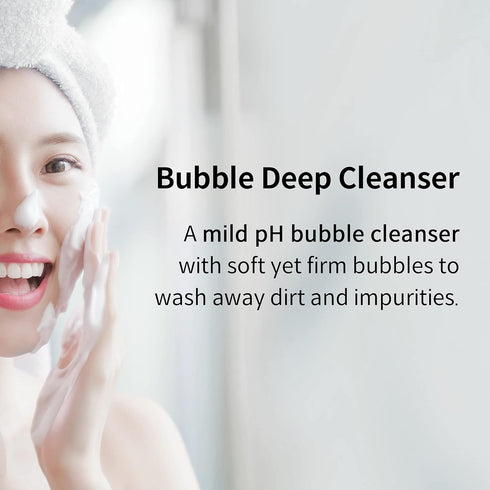 YADAH Bubble Deep Cleanser (5.07fl oz) - Vegan Foaming Cleanser, Soothing, Moisturizing, Clear Impurities. Korean Skin Care. Cactus, Orange Peel....