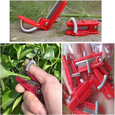 3 Pack Multifunctional Gardening Thump Knife Garden Cutter Finger Fruit Picker Hand Pruner for Vegetable Trimming Separator Harvesting Picking Far...